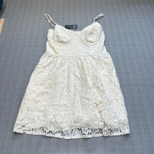 Abercrombie & Fitch Cream Lace Mini Dress